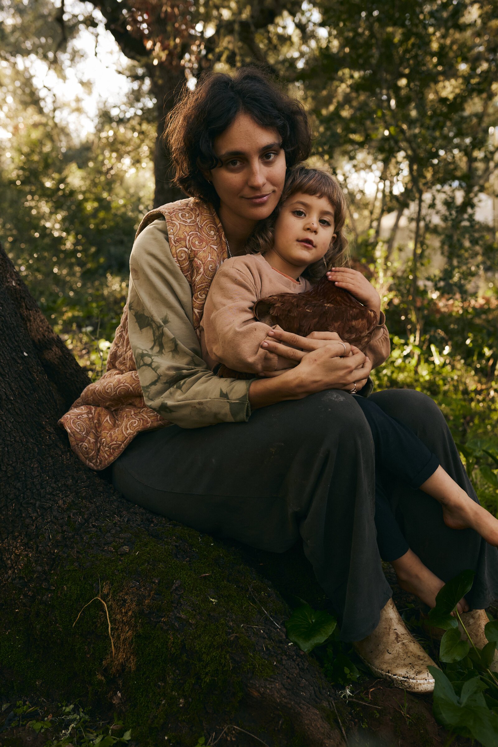 ema with child in the forest